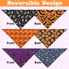 Vehomy gros plan face arrière bandana motif chauve-souris bénéfice réversibilité