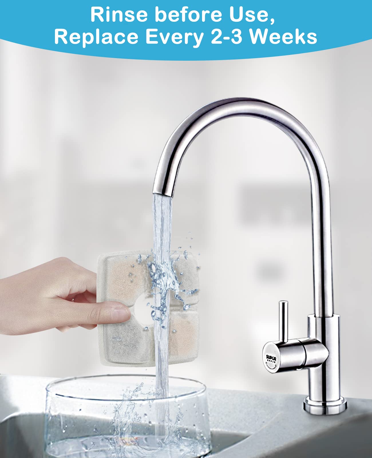 Veken scène avec animal buvant, encourage l'hydratation grâce au filtre