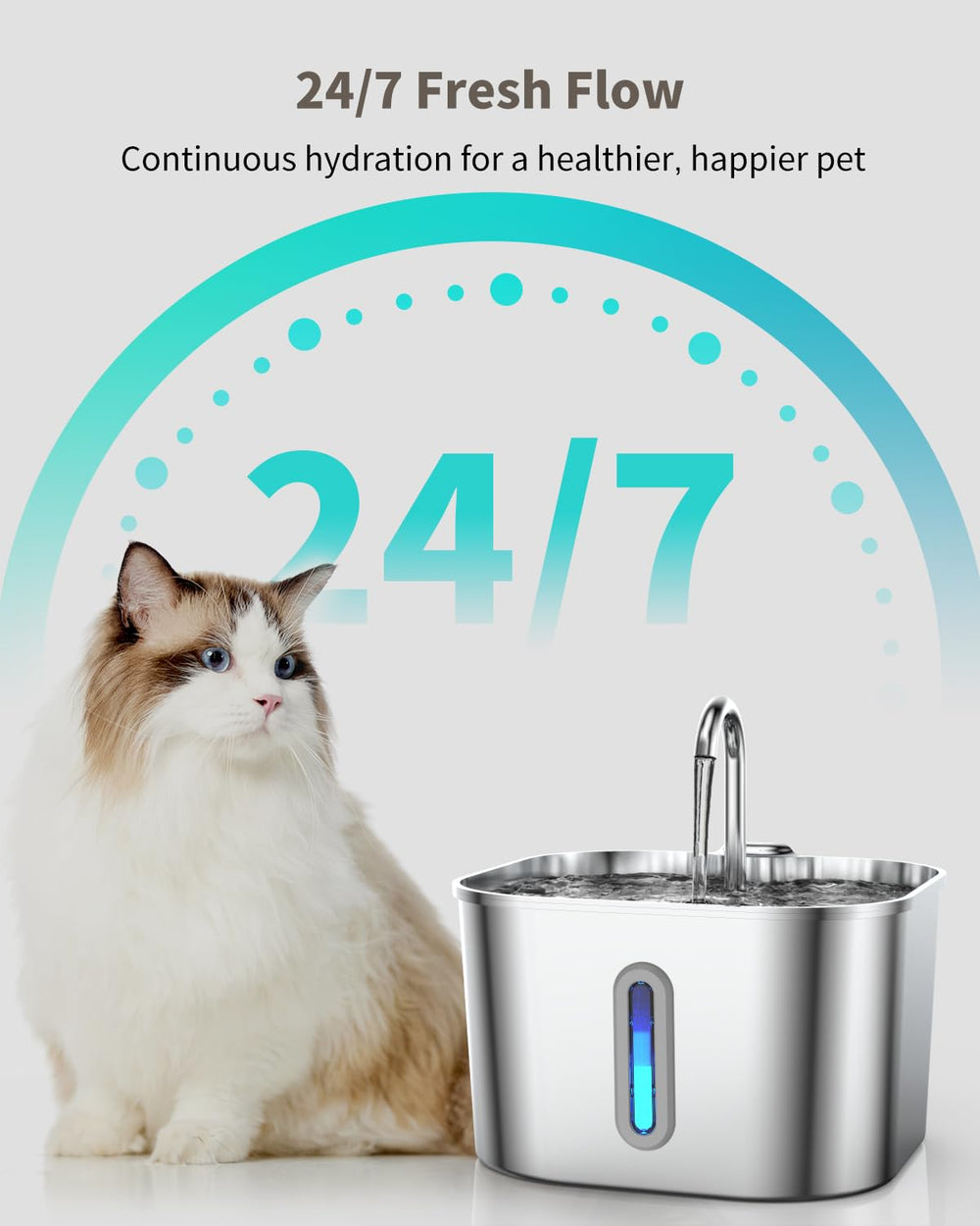 Vekonn fenêtre transparente affichant niveau d'eau pratique