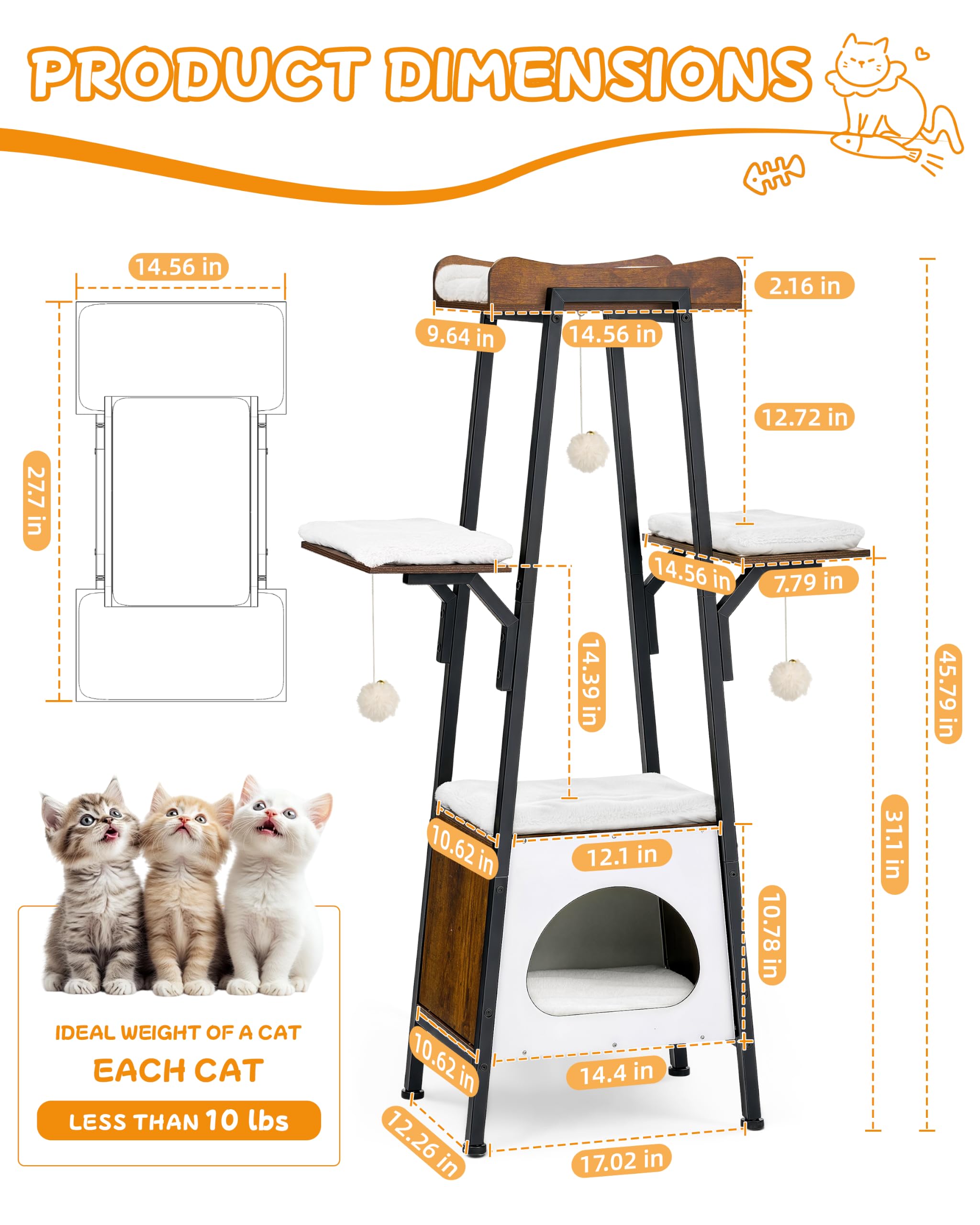 VERSASKY plateformes en hauteur illustrant sauts et zones d'observation pour chat