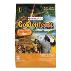 Versele-Laga sachet VL Goldenfeast Indonesian Blend montrant l’emballage pratique et informatif