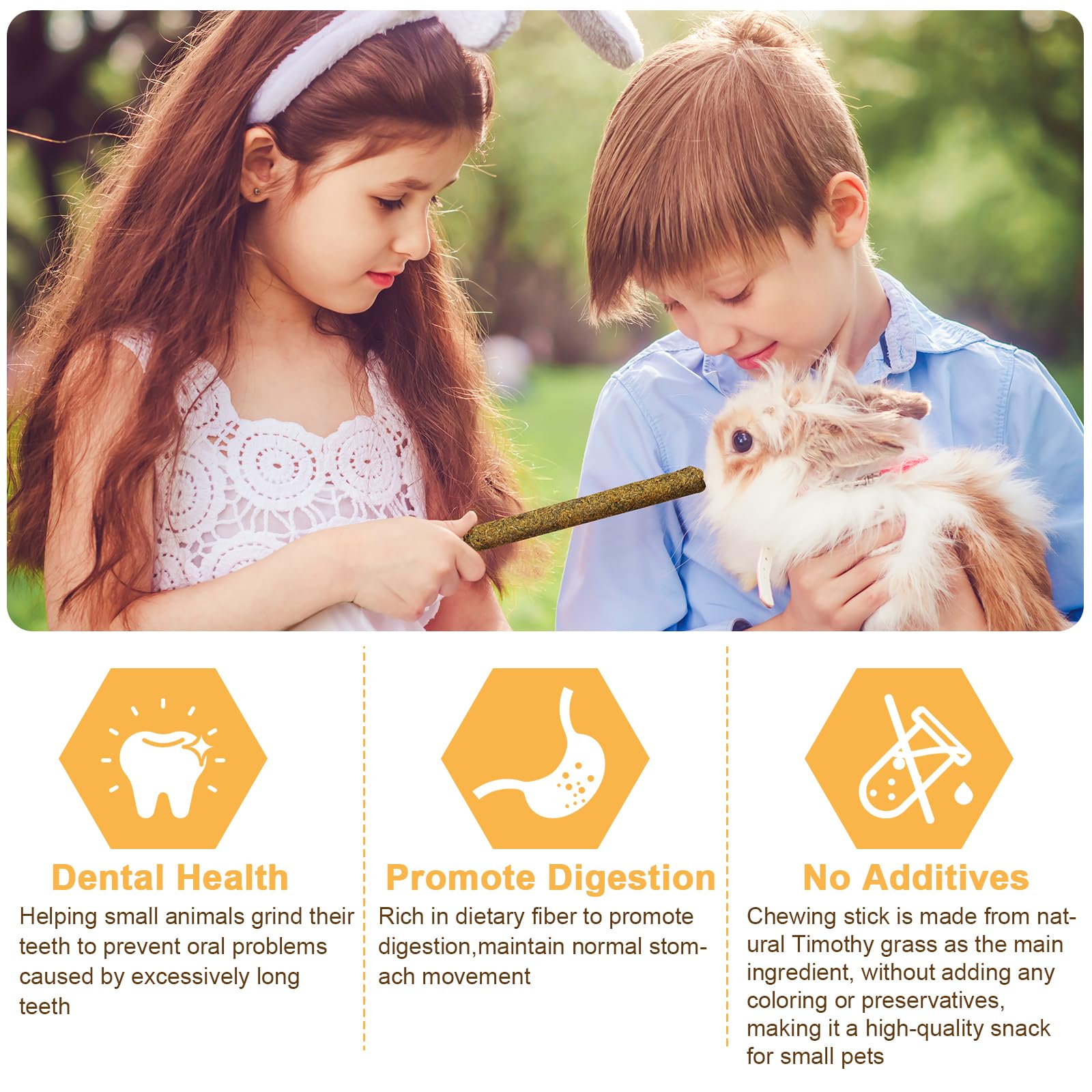 VESPRO bâtonnet en usage par un lapin, encourage mastication saine