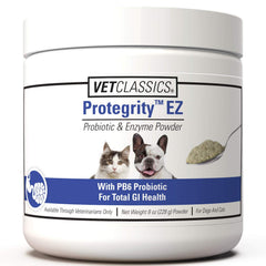 Vet Classics Protegrity EZ emballage face montrant l'étiquette claire et bénéfice digestif