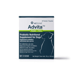 Vet One Advita emballage avant montrant informations produit et bénéfice digestif