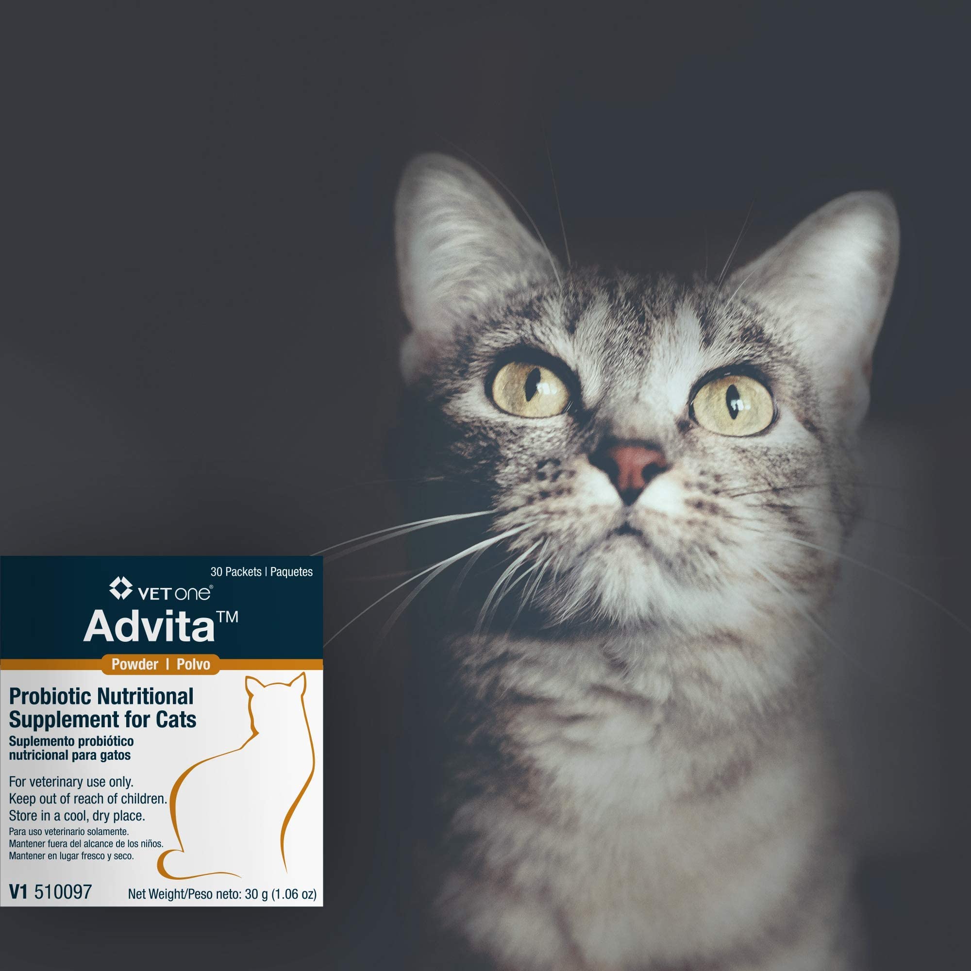 Vet One Advita poudre gros plan montrant texture fine et encapsulation