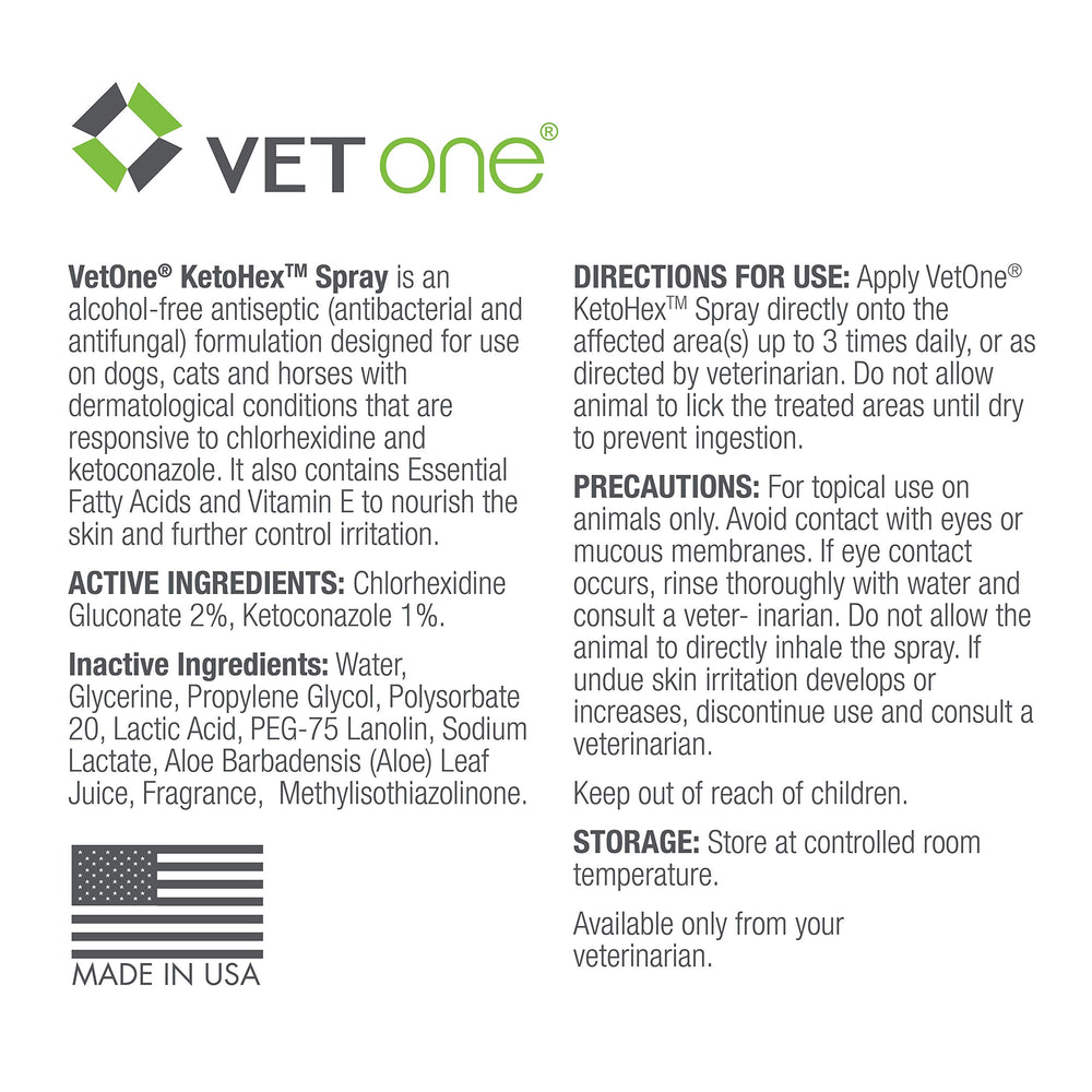 Vet One mode d'emploi sur étiquette expliquant usage simple et sûr