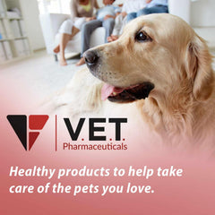 V.E.T. PHARMACEUTICALS comprimés DL-Methionine près d'un bol d'animal illustrant l'usage quotidien