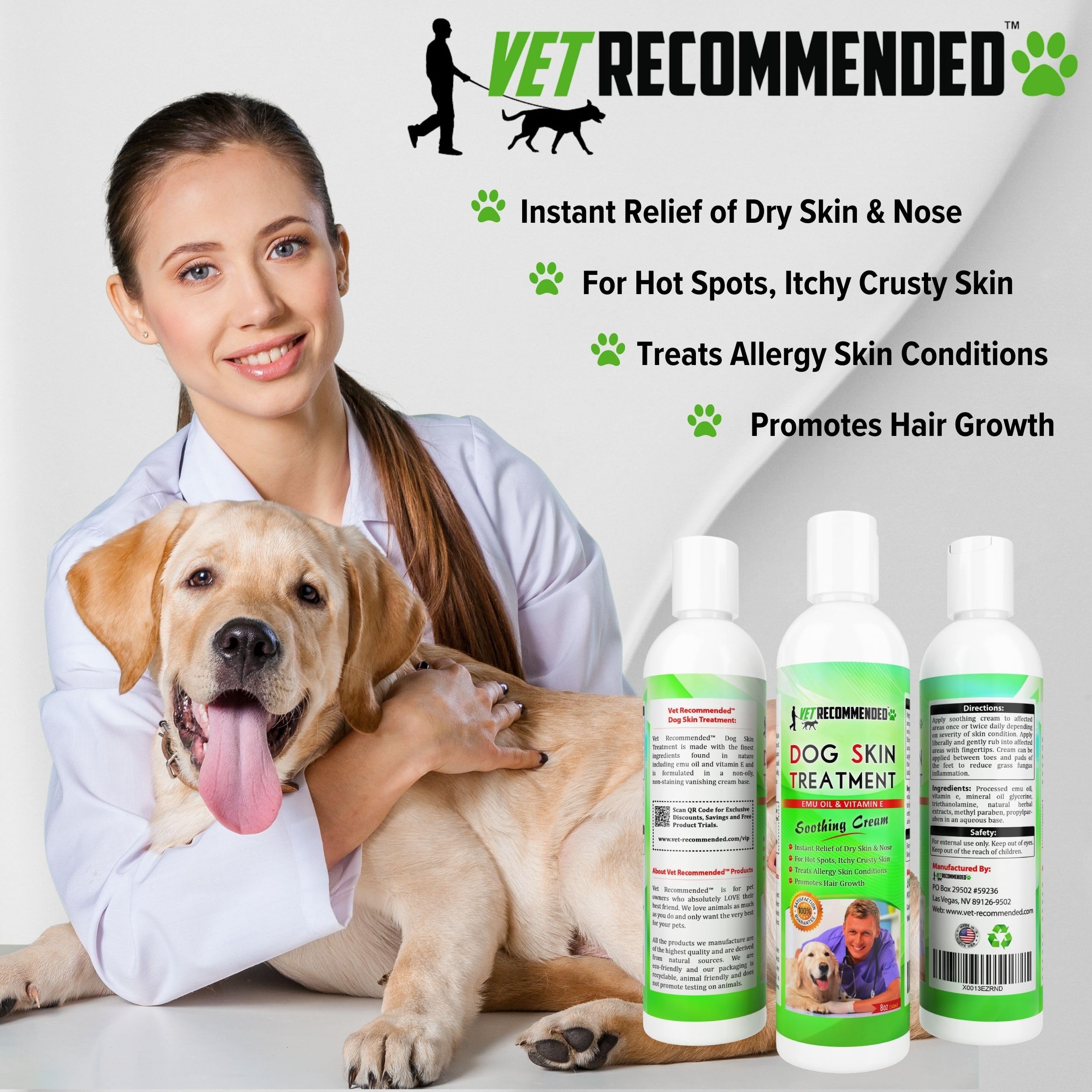 Vet Recommended texture onctueuse en gros plan montrant absorption rapide