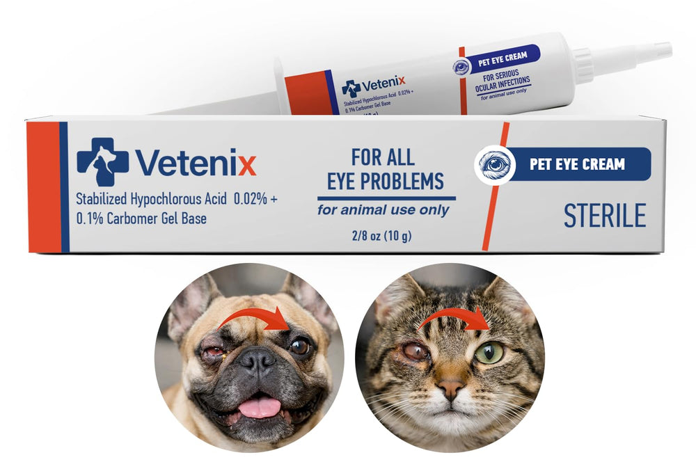 Vetenix tube avant montrant l’emballage et l’efficacité de nettoyage