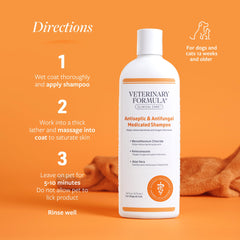 Veterinary Formula application sur chien montrant soulagement cutané