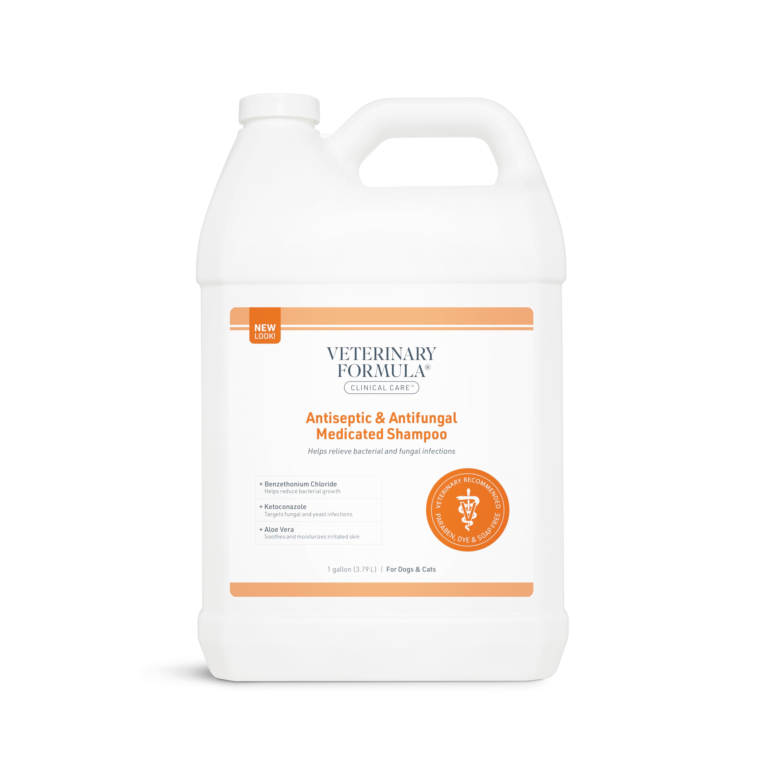 Veterinary Formula flacon 128 oz montrant le packaging et l’usage pratique