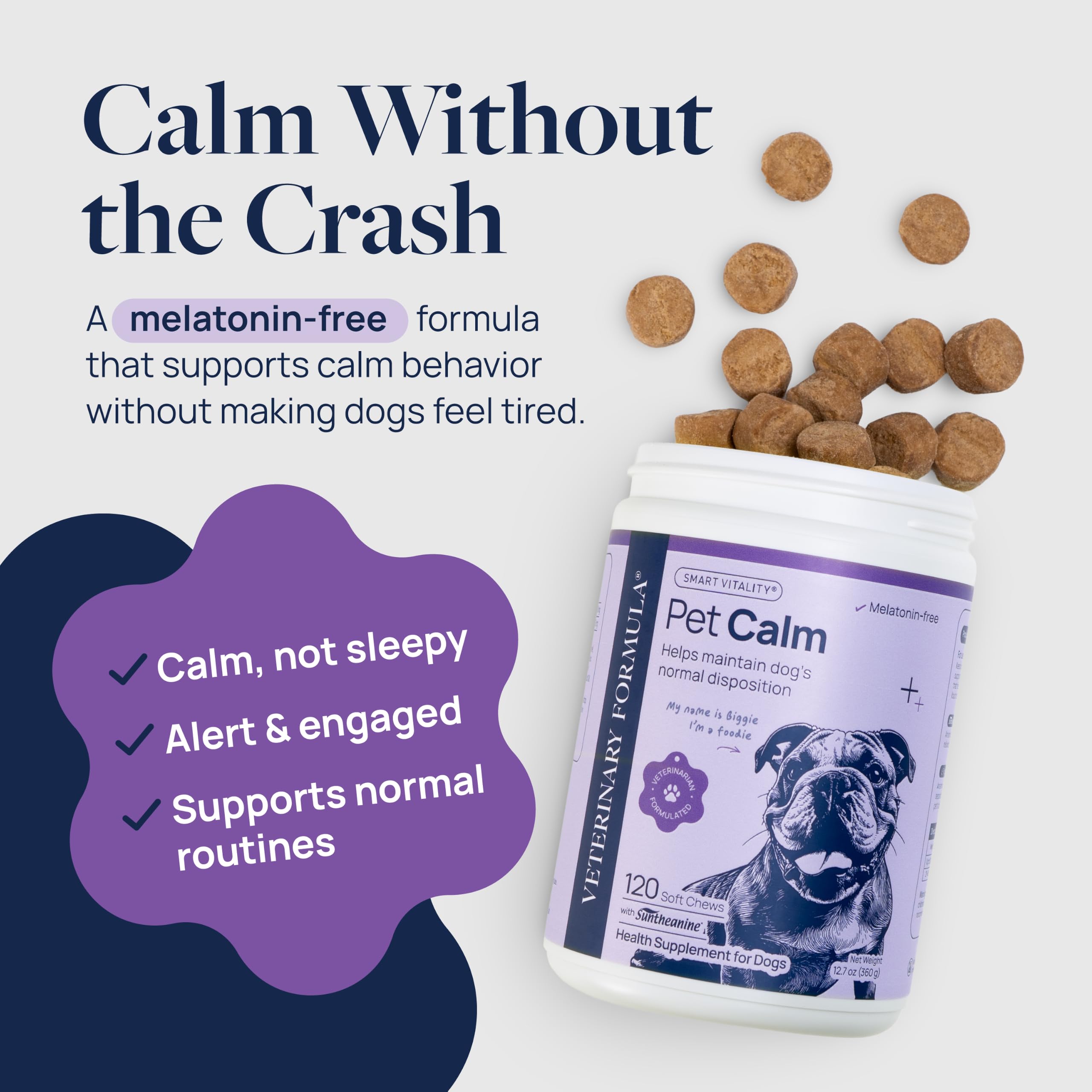 Veterinary Formula texture moelleuse des chews offrant administration facile