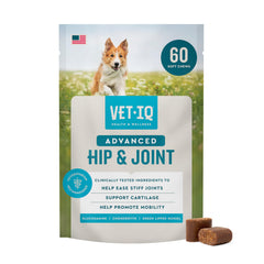 VETIQ sachet avant montrant l’emballage pratique et l’avantage de 60 chews