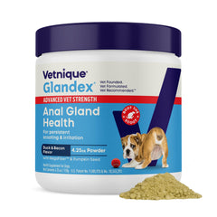 Vetnique Glandex emballage avant montrant le flacon et bénéfice facilité d'utilisation