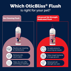 Vetnique Oticbliss appliqué sur oreille de chien pour éliminer cire
