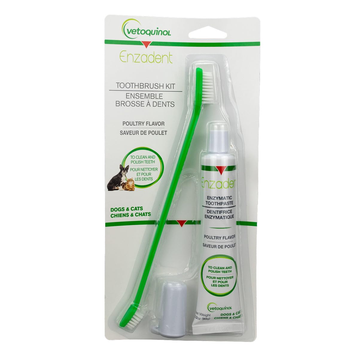 Vetoquinol Enzadent emballage avant montrant le kit et clarté produit