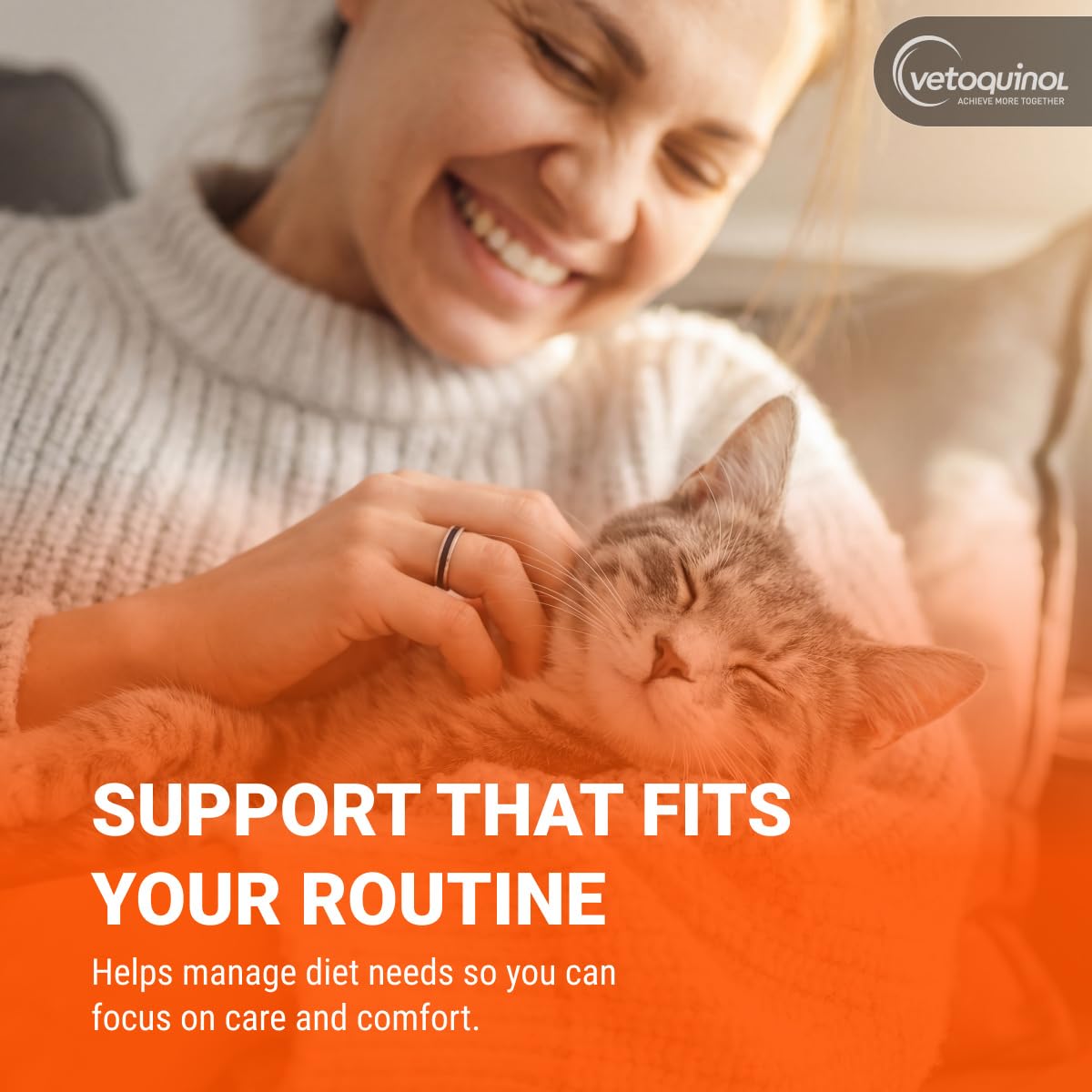 Vetoquinol Epakitin utilisé pendant repas chat et chien, soutien pratique quotidien