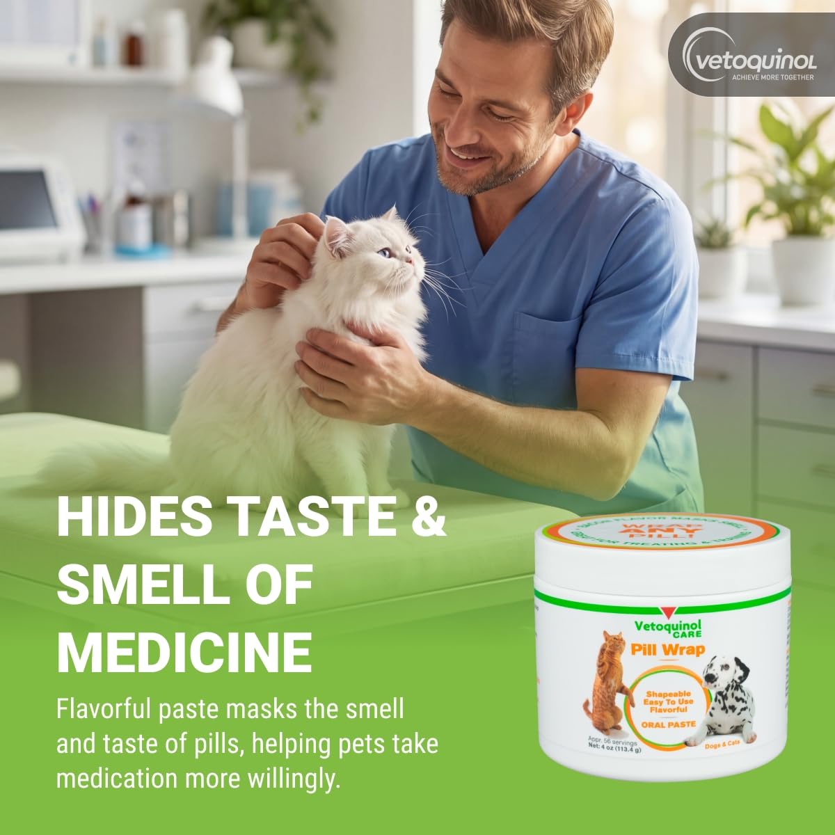 Vetoquinol gros plan texture pâte souple et humide idéale pour enrober