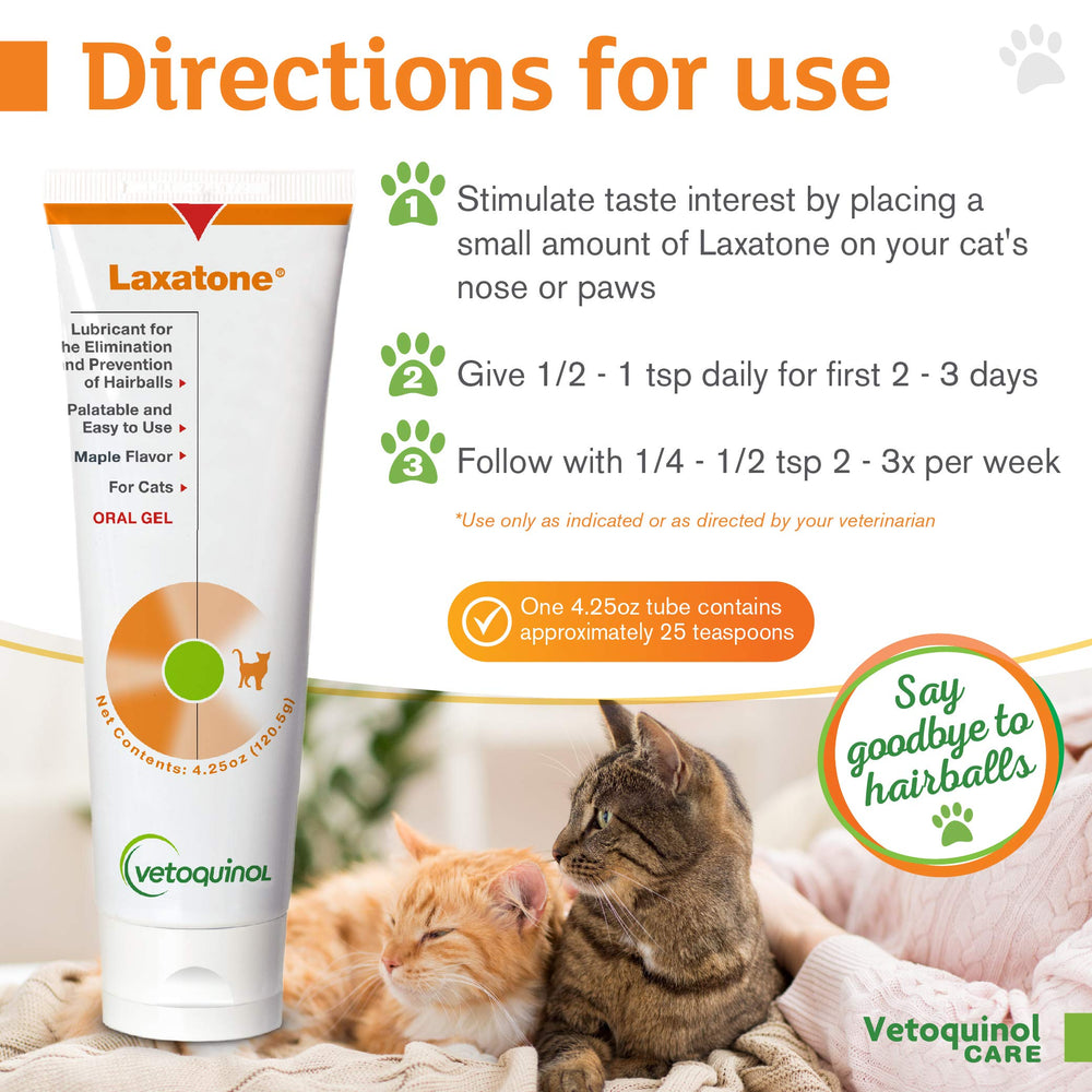 Vetoquinol Laxatone application sur patte de chat facilite prise et administration