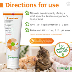 Vetoquinol Laxatone application sur patte de chat facilite prise et administration