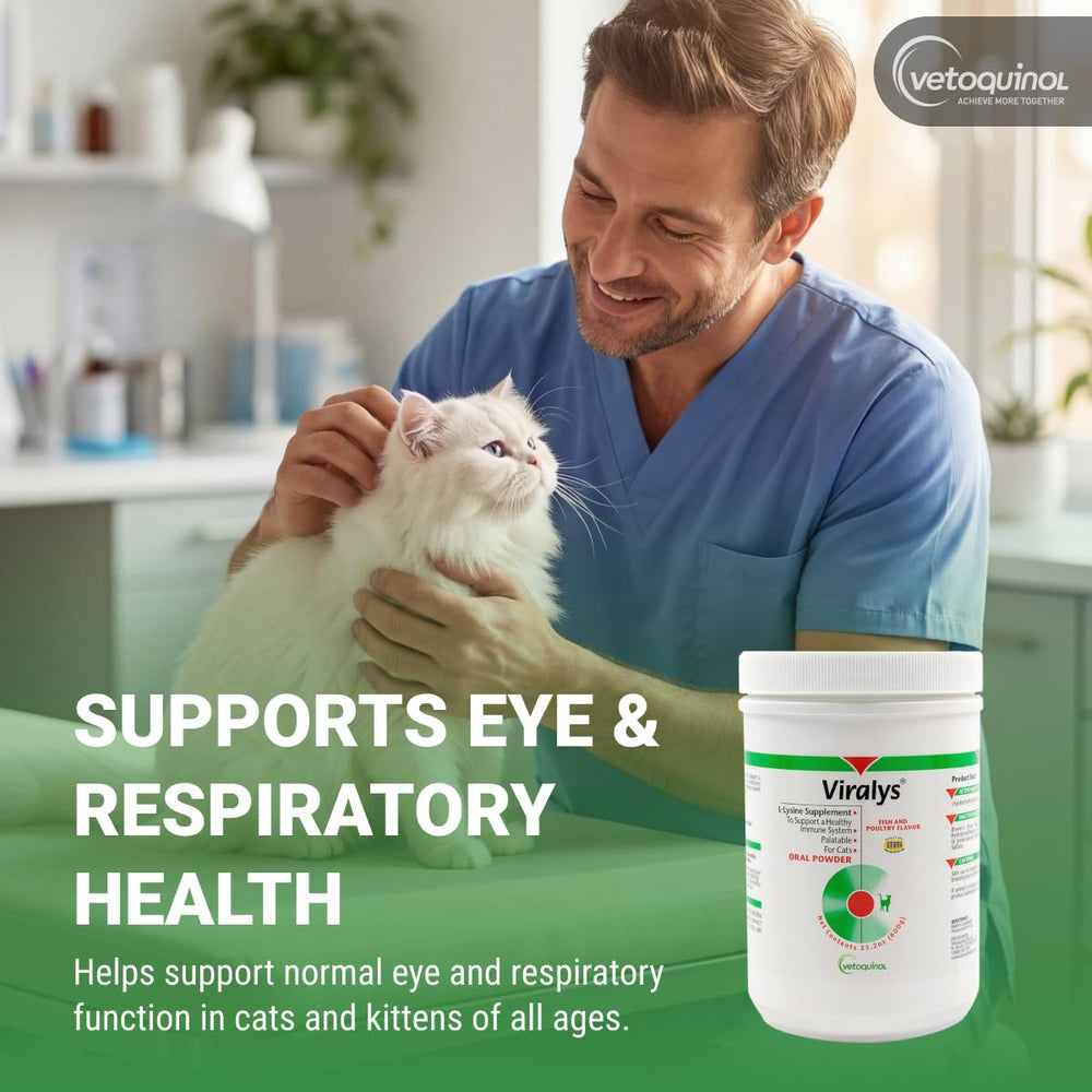 Vetoquinol Viralys cuillère ouverte montrant le dosage simple et précis