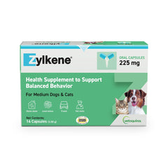 Vetoquinol Zylkene emballage avant montrant l’usage apaisant
