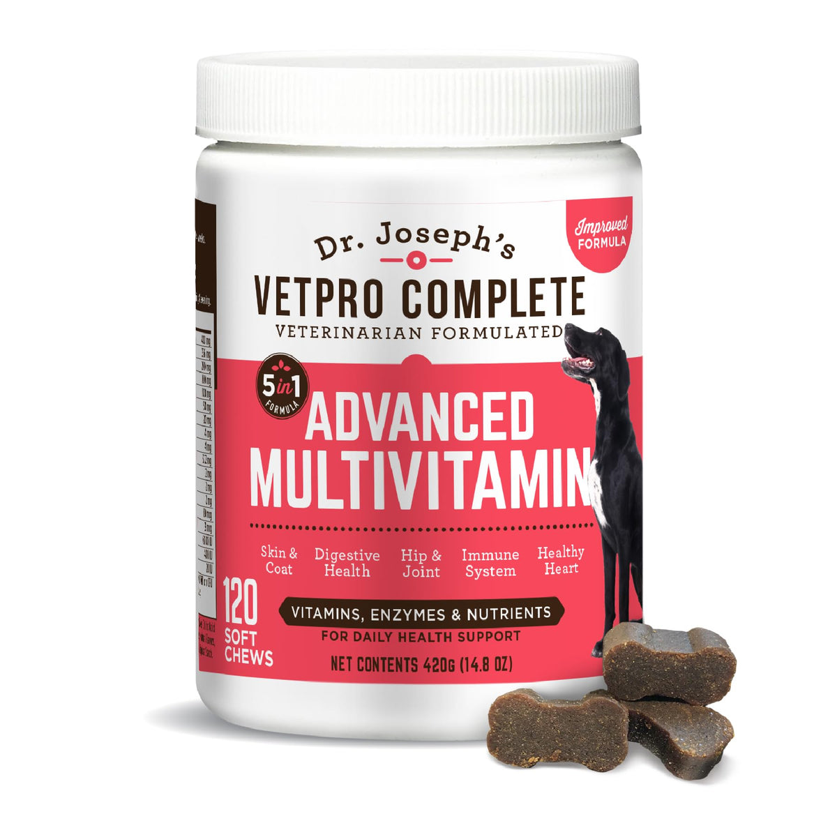 VetPro Complete emballage avant montrant dosage et bénéfices visibles