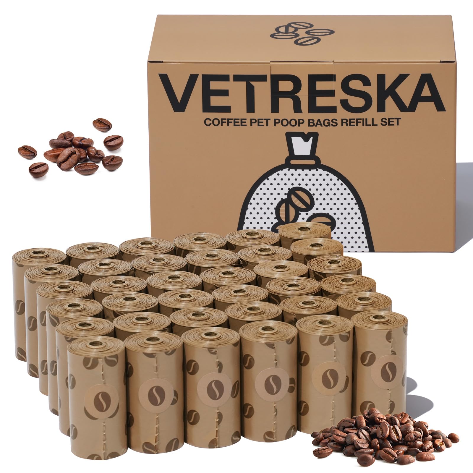 VETRESKA boîte frontale 540 sacs parfum café pour stockage longue durée