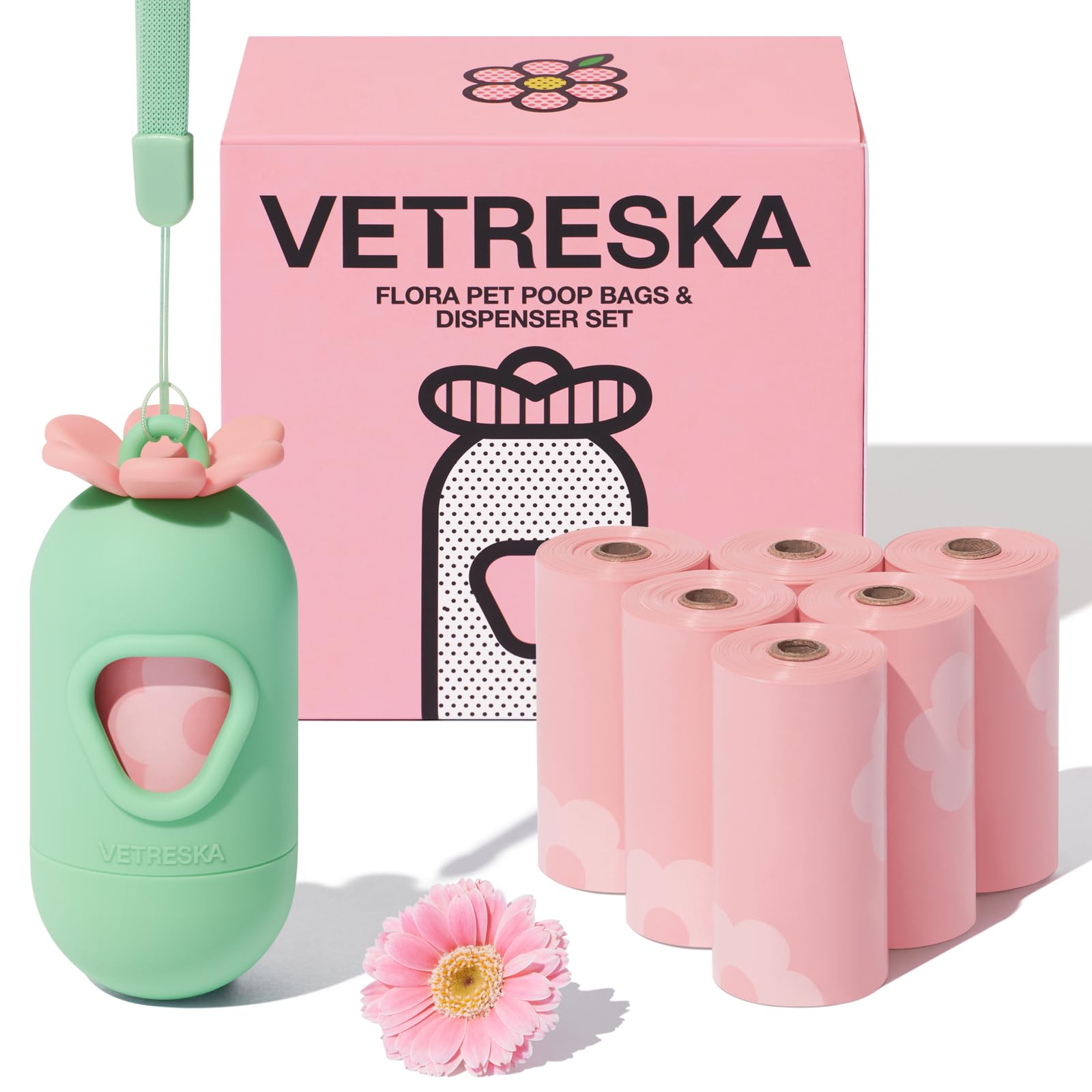 VETRESKA distributeur en forme de fleur garantissant un accès rapide et hygiénique