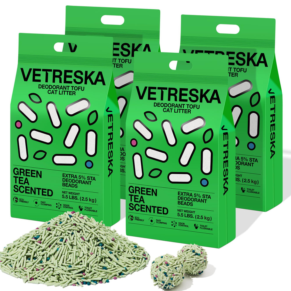 VETRESKA emballage avant montrant le format 5.5 lb×4 et la durabilité