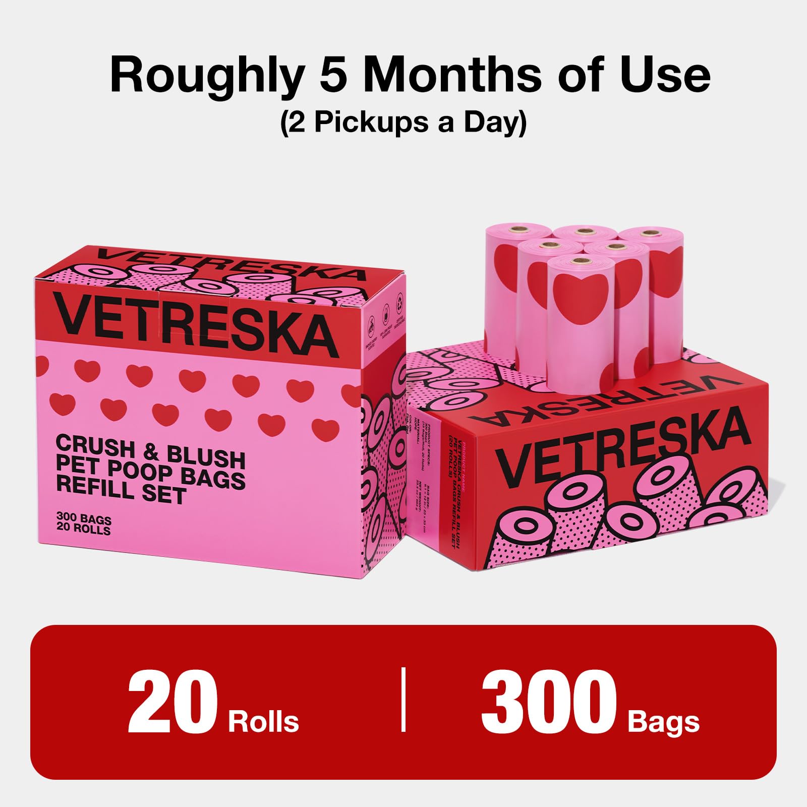 VETRESKA emballage avec cœur de rouleau en papier recyclable responsable