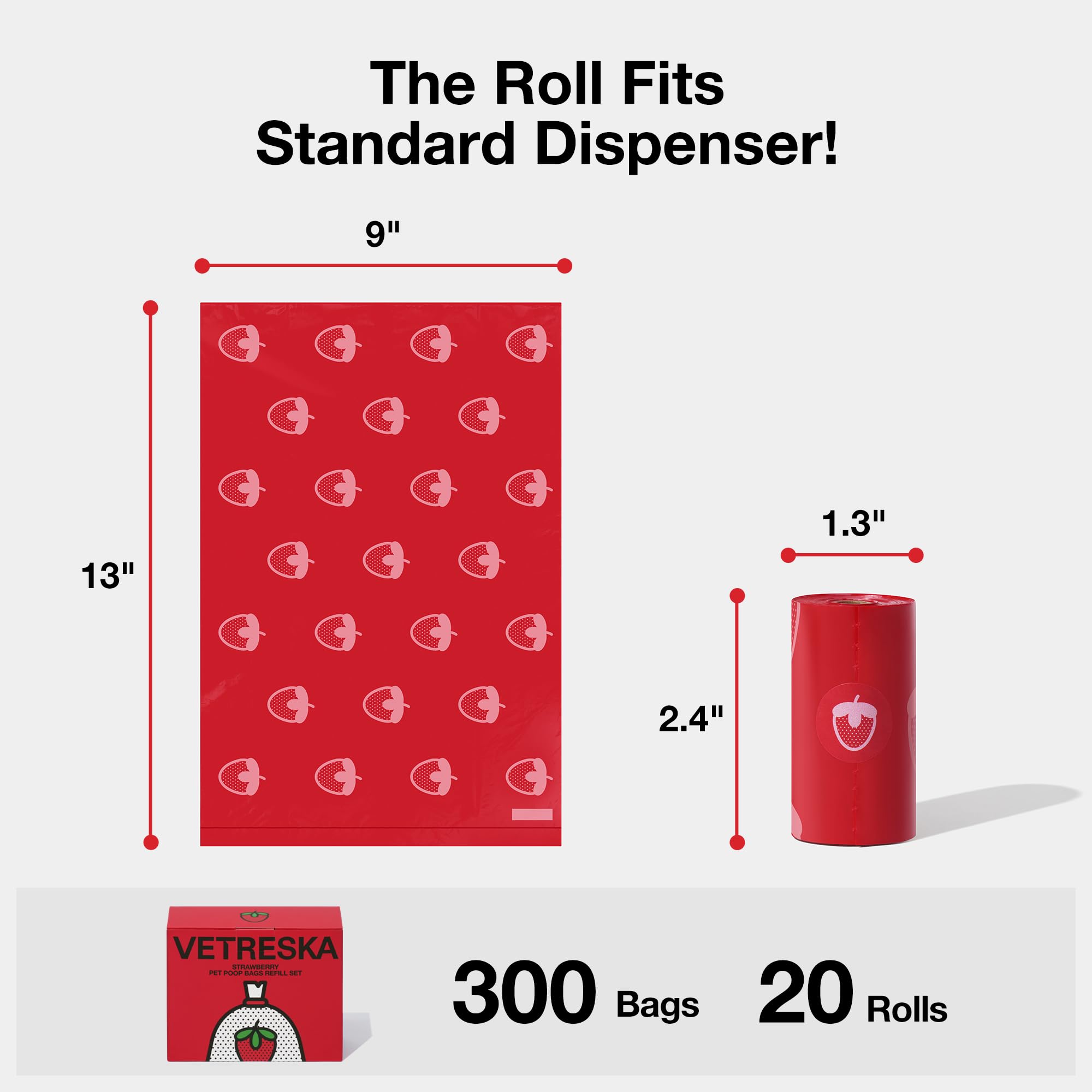 VETRESKA étiquette produit détaillant dimensions et parfum fraise utile