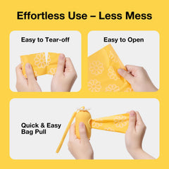 VETRESKA sept rouleaux empilés offrant 105 sacs pratiques