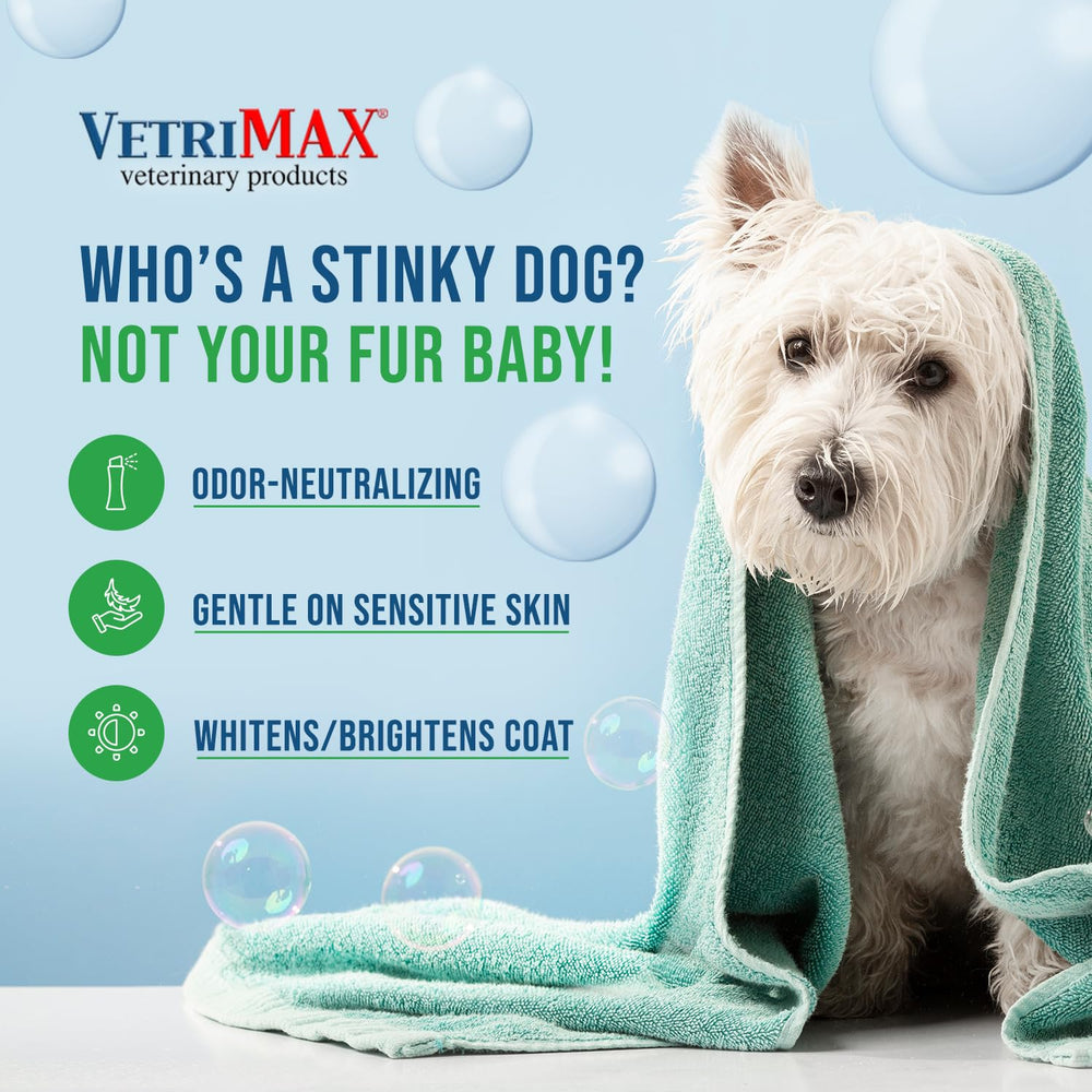 VetriMAX chien en cours de lavage montrant soulagement immédiat