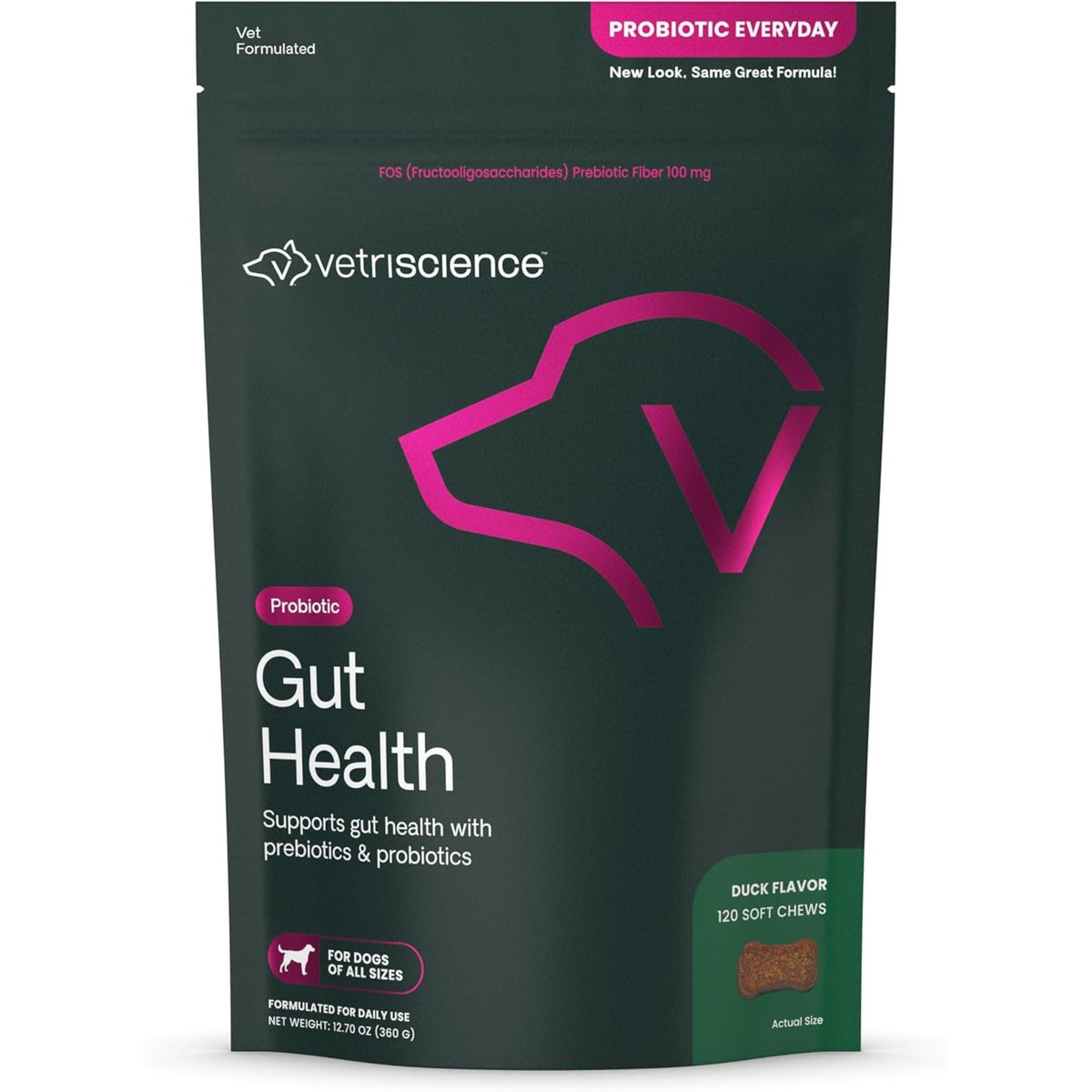 VETRISCIENCE boîte avant Gut Health 120, facilité d'administration