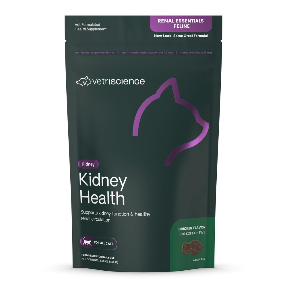 VETRISCIENCE emballage avant Kidney Health 120 friandises, transmission de confiance
