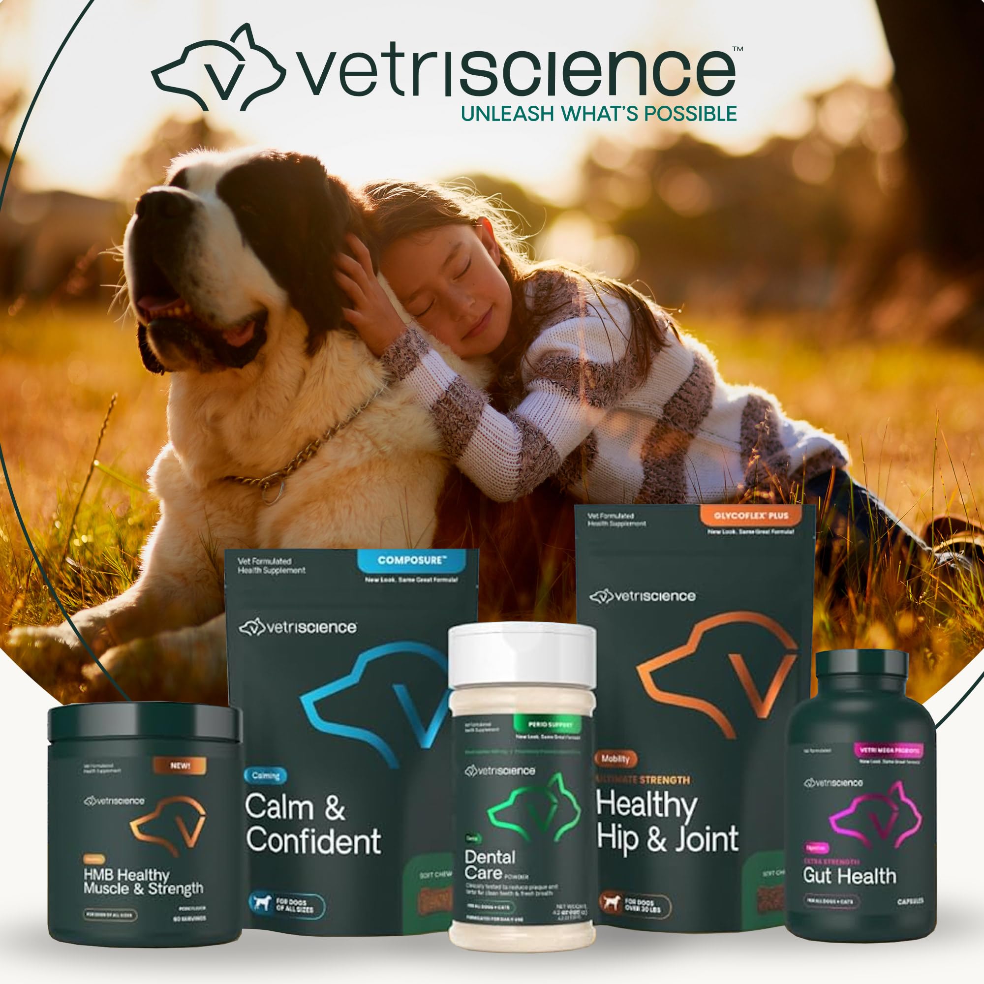 VETRISCIENCE trois flacons côte à côte démontrant quantité du pack