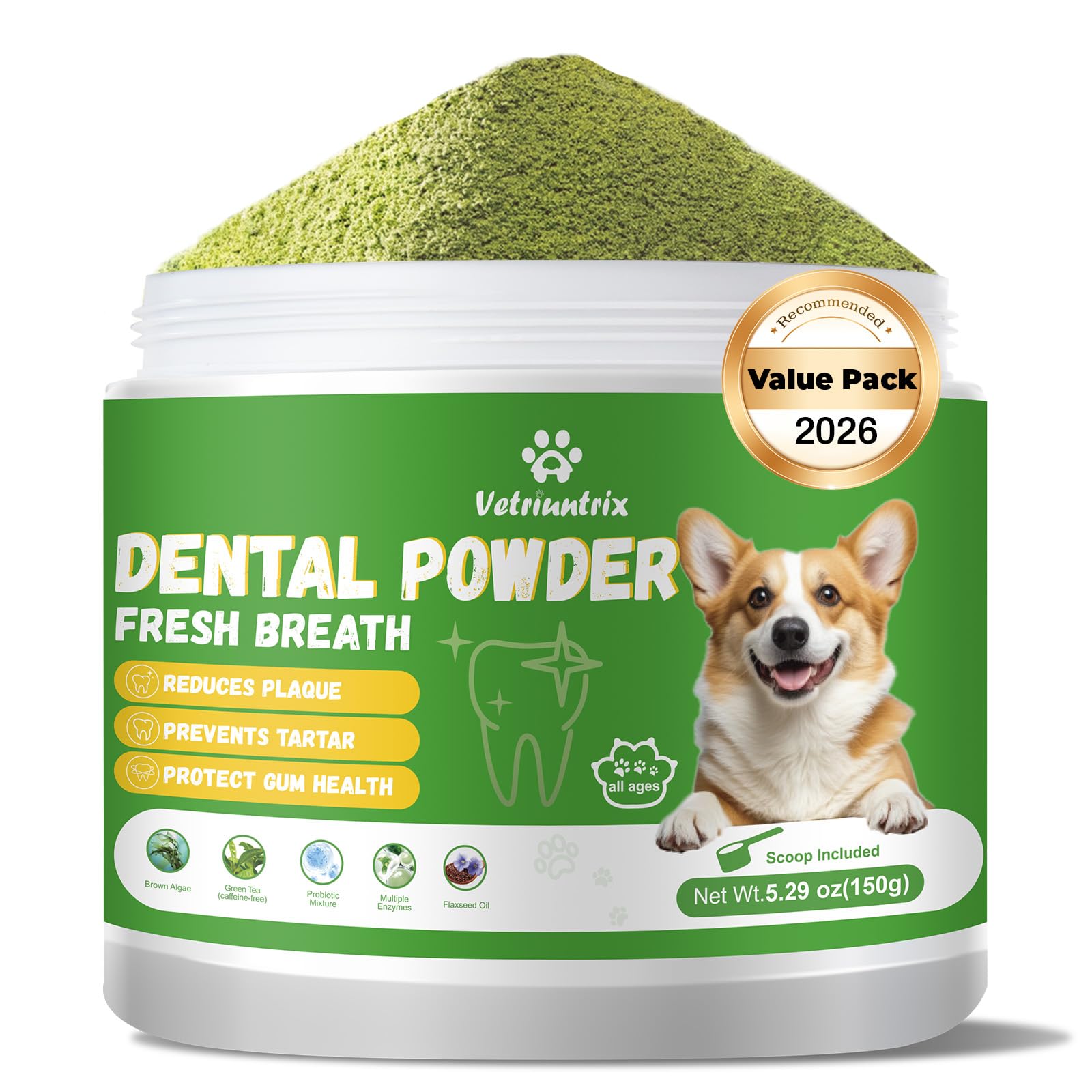 Vetriuntrix emballage face montrant format 150g et usage quotidien