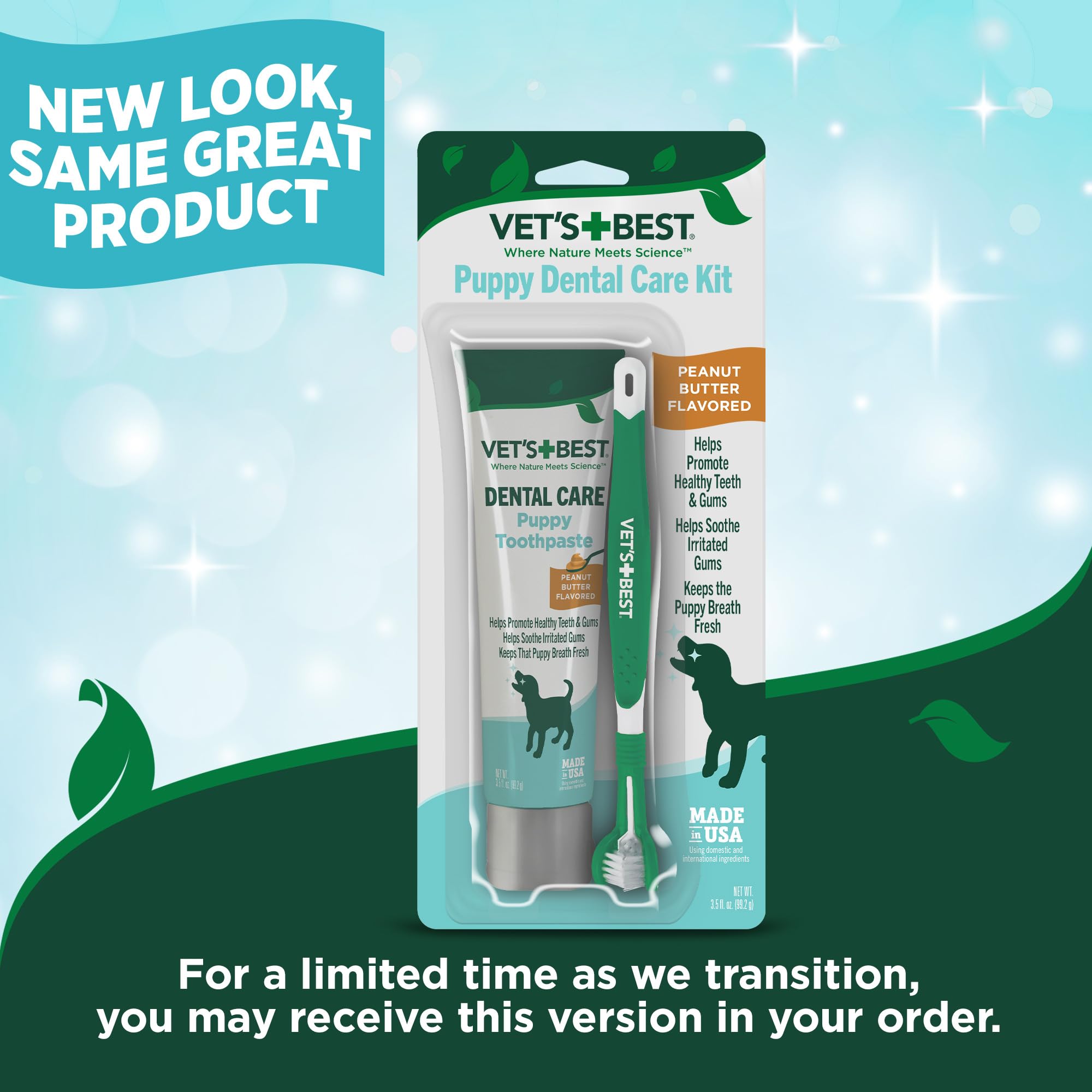 Vet's Best étiquette produit lisible montrant ingrédients et conseils