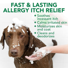Vet's Best étiquette lisible listant avoine, neem et aloe vera pour tranquillité d'esprit