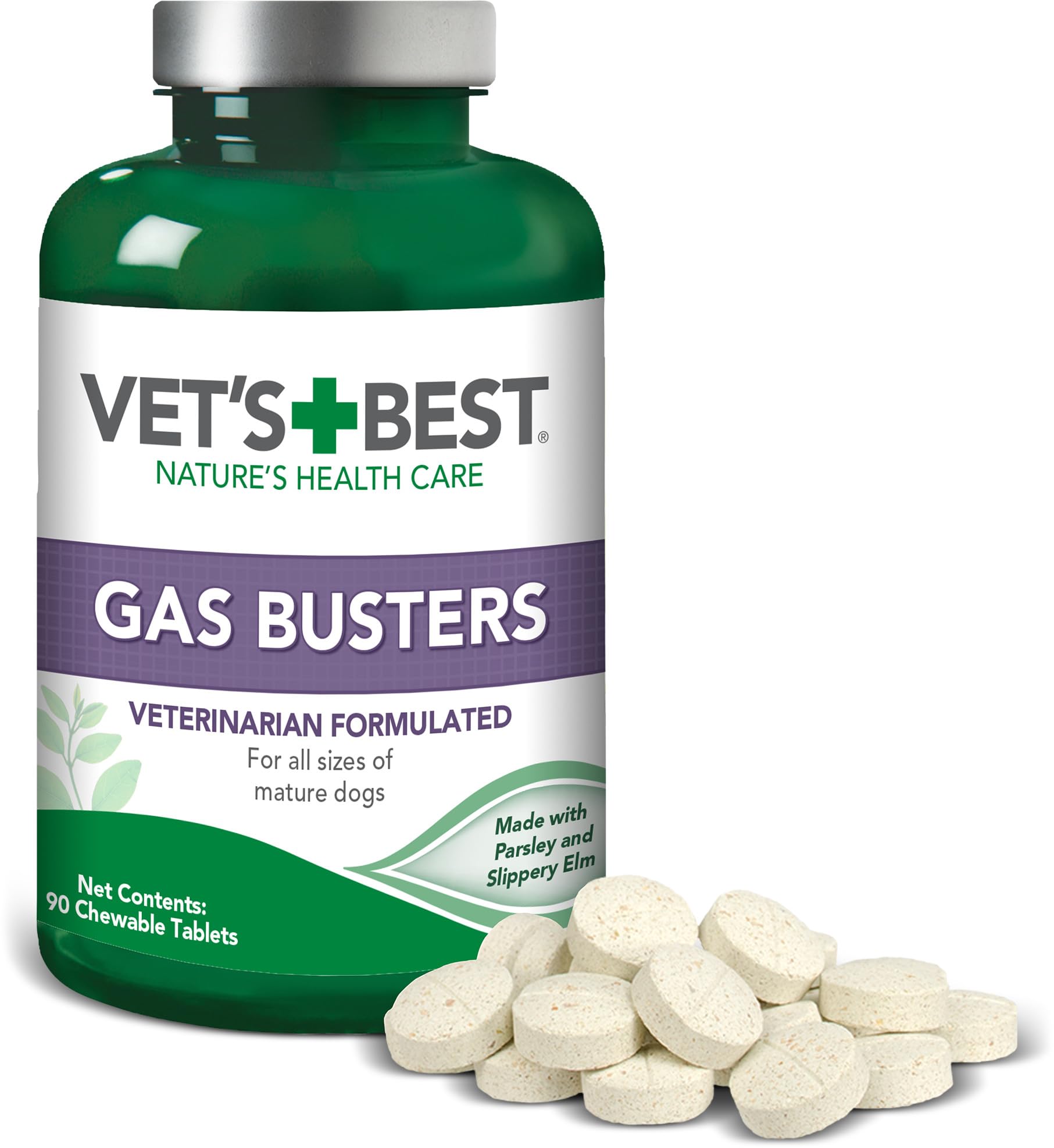 Vet's Best étiquette lisible avec ingrédients et instructions claires