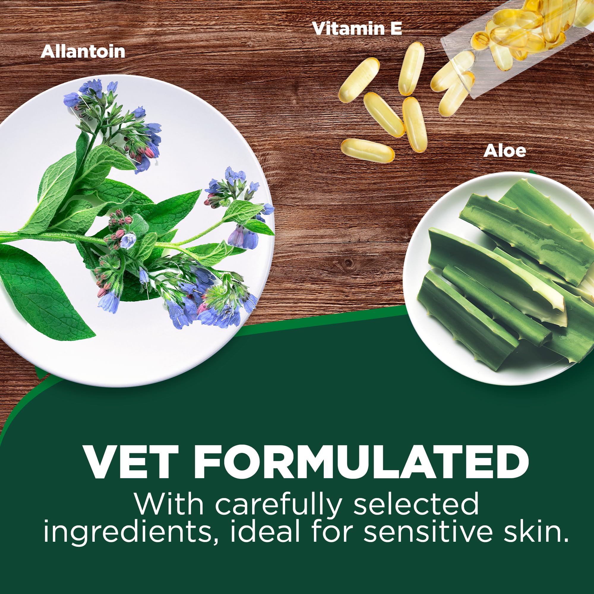 Vet's Best gel d'Aloe Vera en gros plan prouvant l'effet hydratant