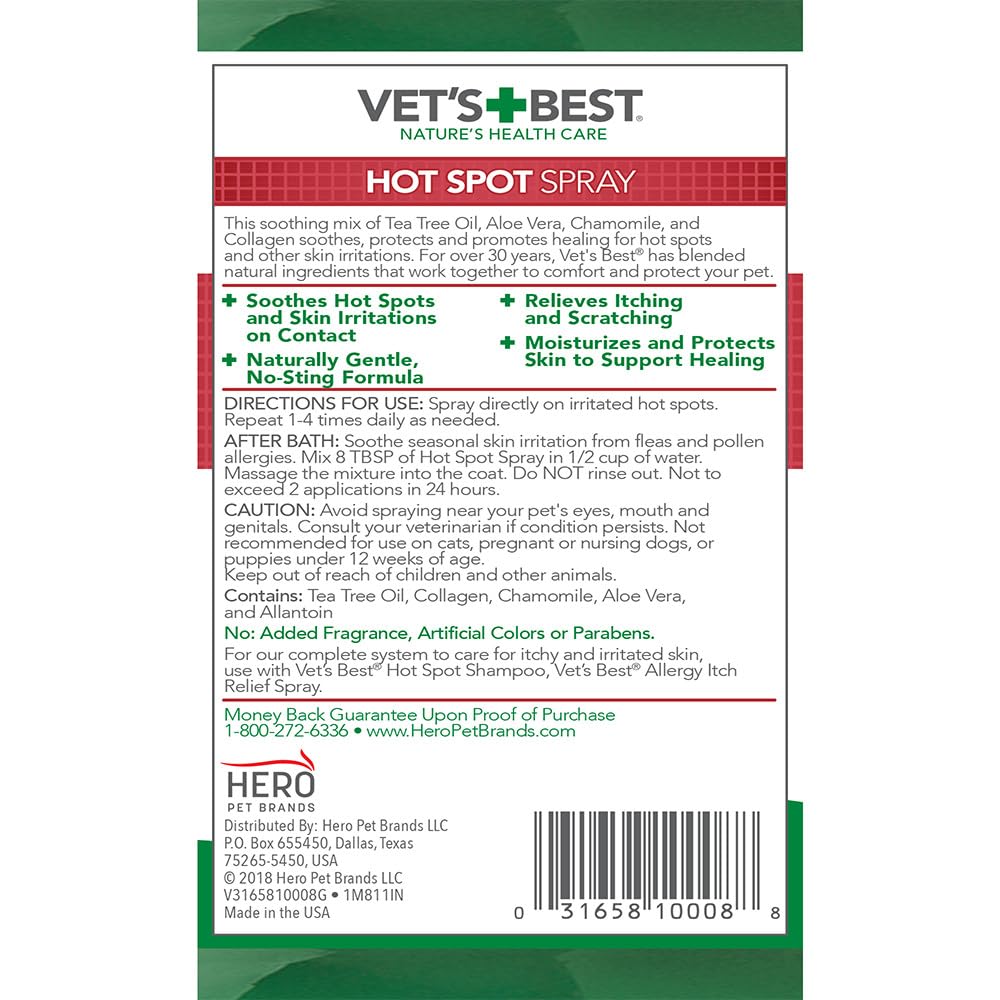 Vet's Best chien en jardin après application montrant confort retrouvé