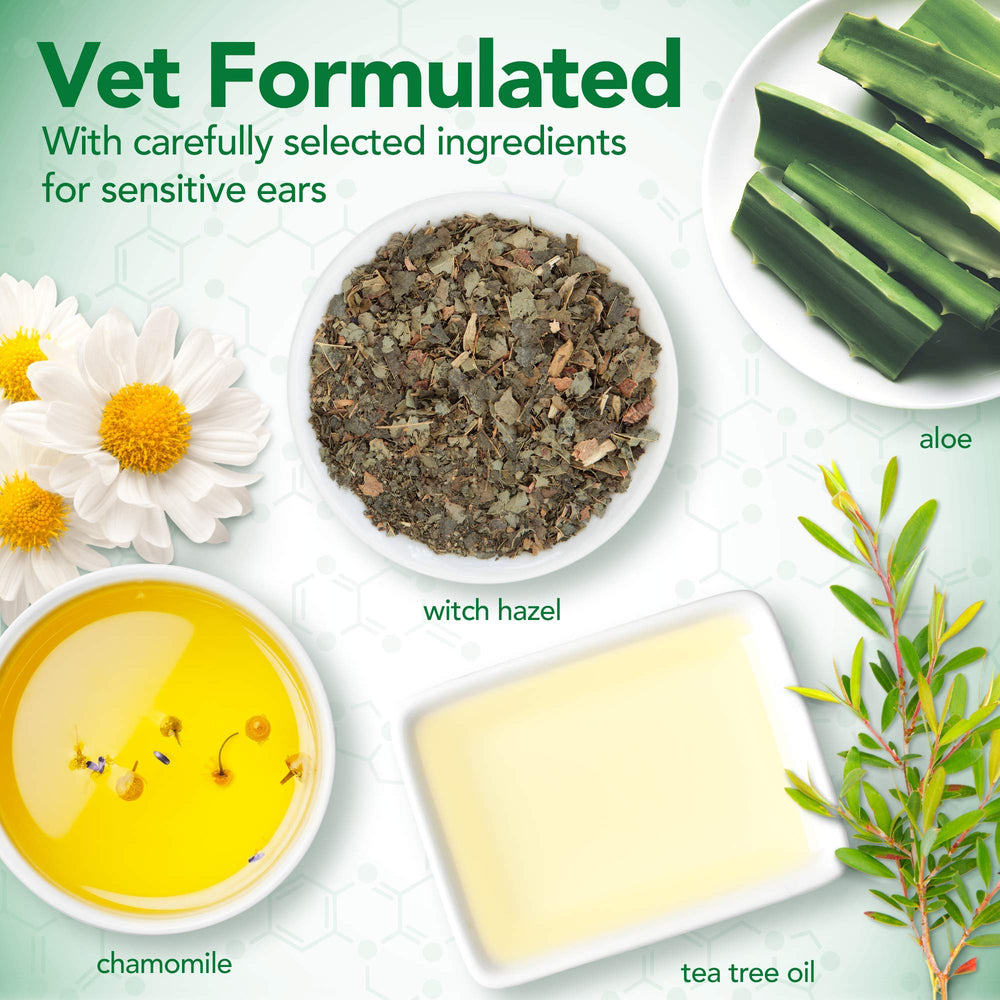 Vet's Best gros plan texture crème qui sèche en poudre douce bénéfique