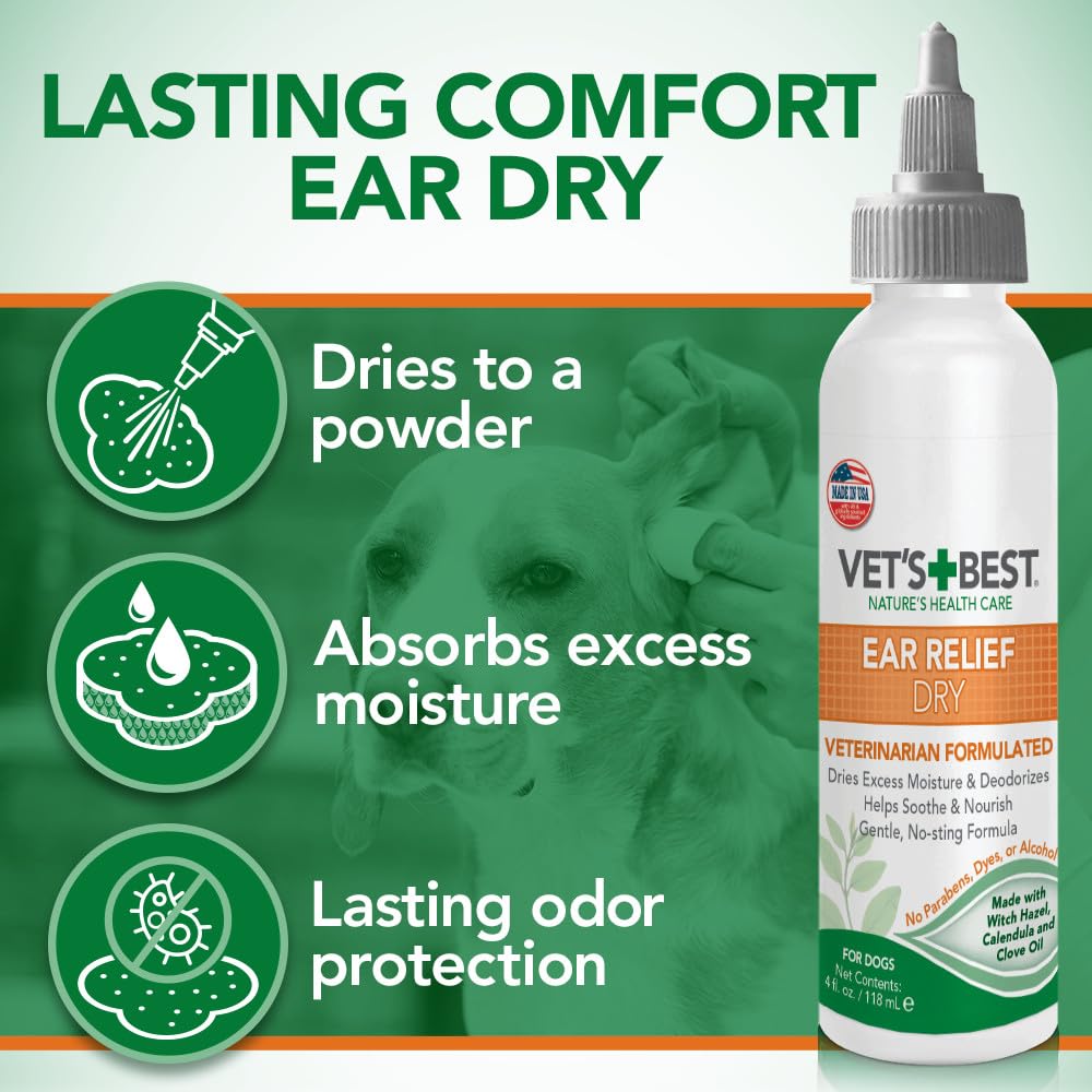 Vet's Best goutte de produit sur la main montrant la consistance douce et non piquante