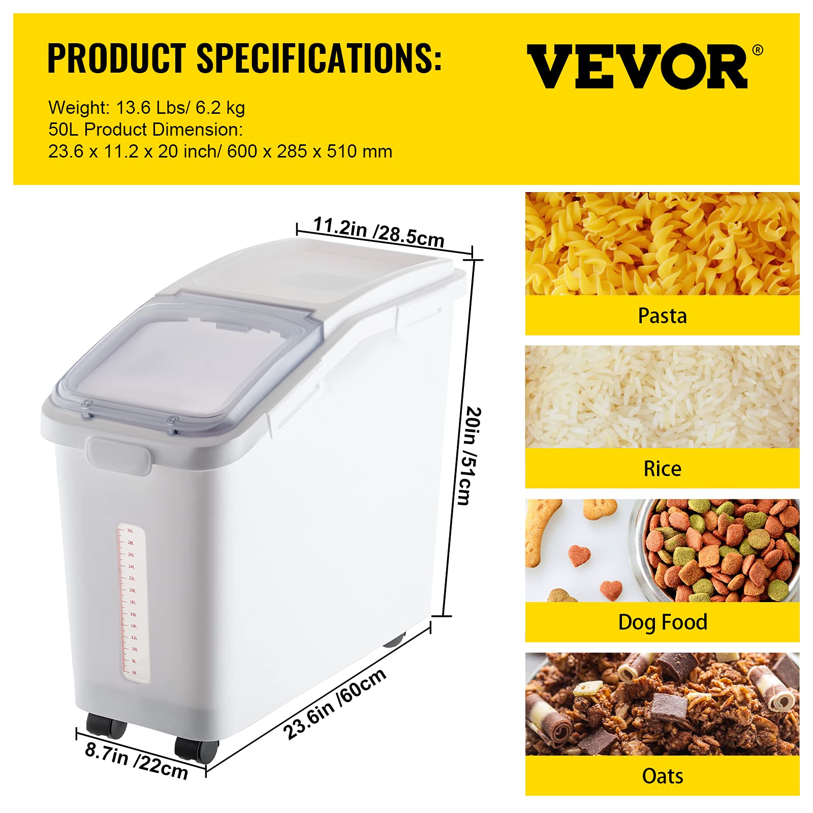 VEVOR bac en situation dans cuisine professionnelle, organisation et accès optimisés