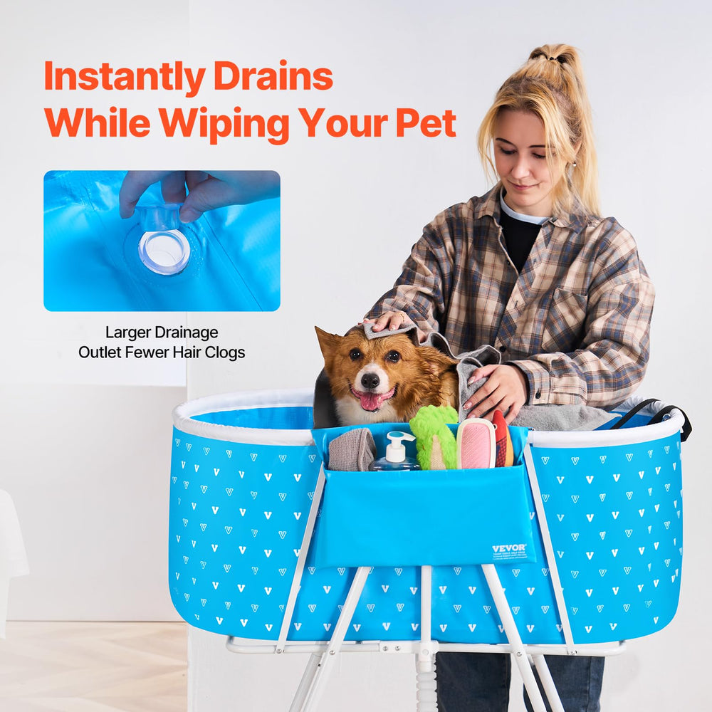 VEVOR chien moyen dans la baignoire illustrant confort animal