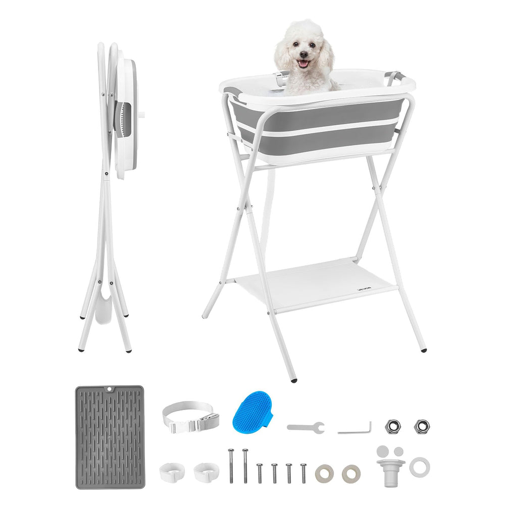 VEVOR baignoire face avant montrant la silhouette stable et l’espace pour petits animaux