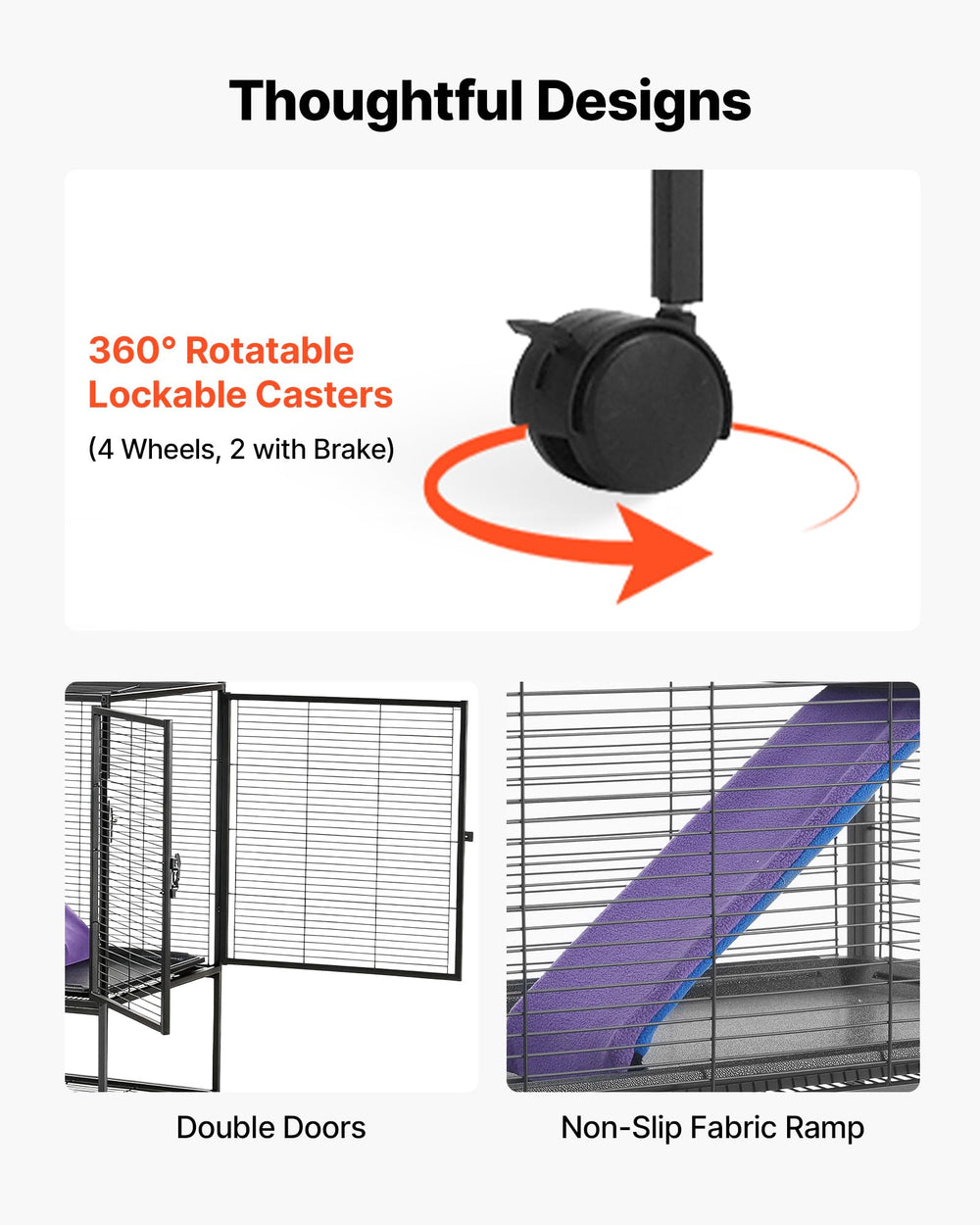 VEVOR cage en contexte avec chinchilla et hamac confort accru