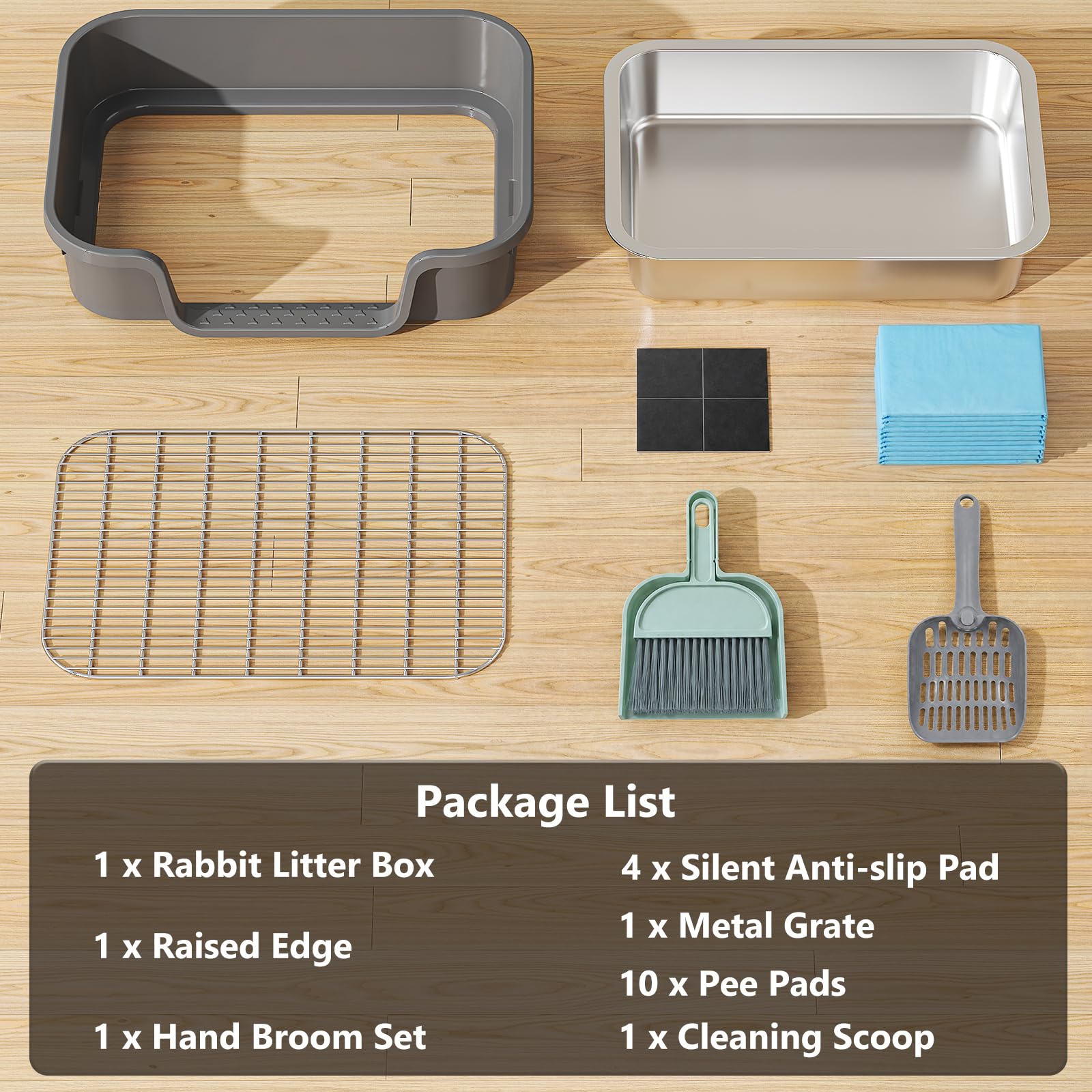 Veystor kit accessoires avec pelle et alèses pour nettoyage rapide